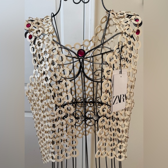 Zara Limited Edition Acrylic Ring Vest - Picture 3 of 7